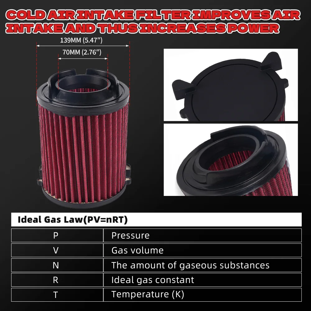 Car Tuning High Flow Air Filter E-2014 Air Filter for Volkswagen Golf Audi A3