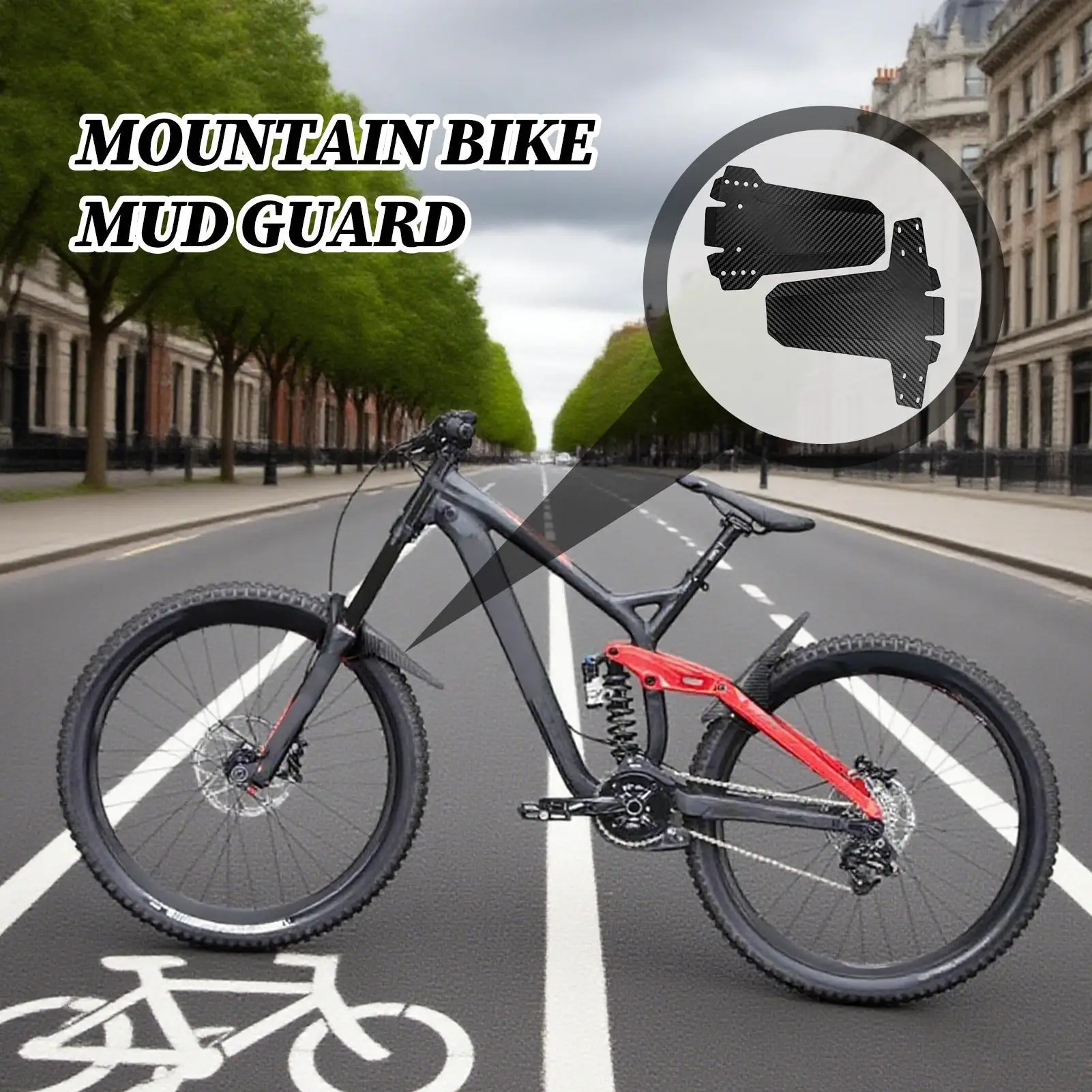 

Mountain Cycling Mud Guard Front Back Bike Tire Mud Guards Portable Bike Accessories For Road Wet Weather Commuting Fitness City
