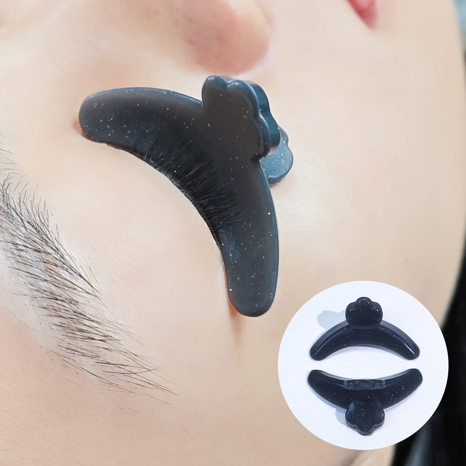 PERMANIA Lash Revise Pad Boucliers de fixation de cils Palette de séparateur de cils réutilisable Coussin de levage de cils antidérapant Outil de levage de cils en silicone