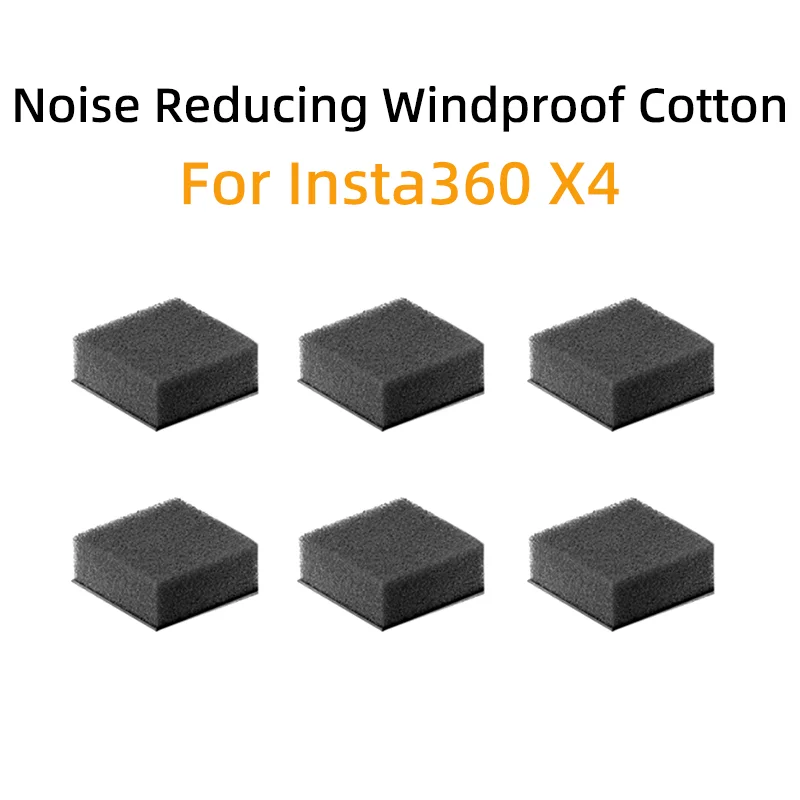 For Insta360 X4/3 Mic Noise-Reducing Windproof Cotton Foam Removable Clear Sound Panoramic Invisibility Camera Accessories ﻿Kit