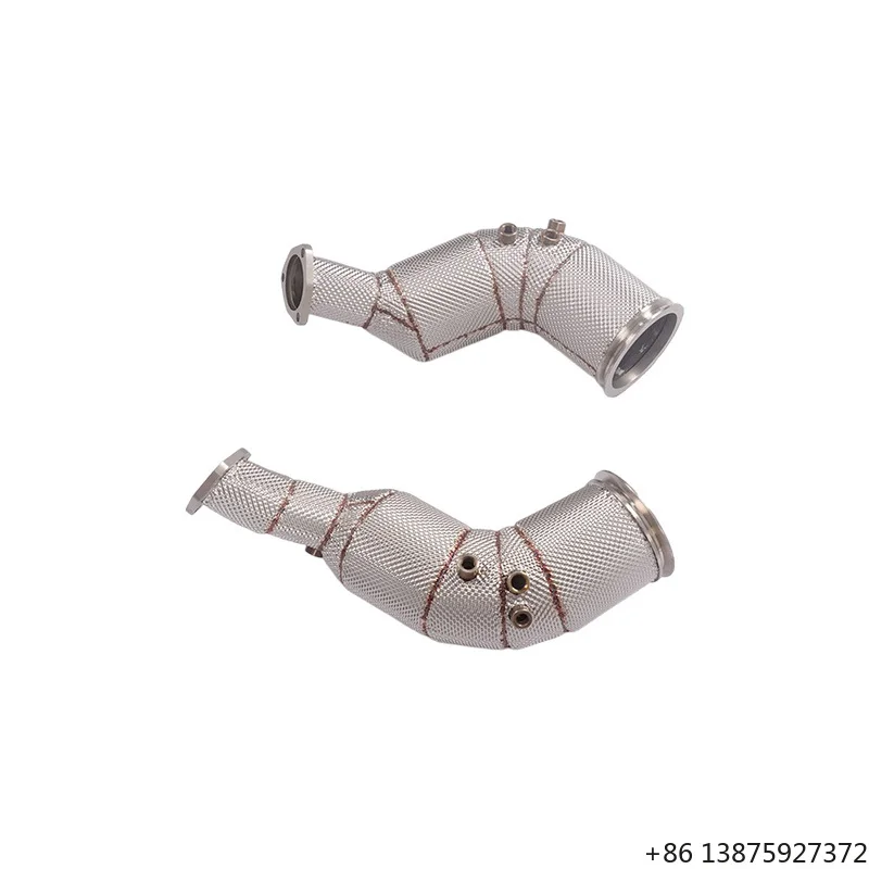 

Stainless Steel Exhaust Downpipe Front Section for RS6 RS7 C8 4.0T Downpipe Decat