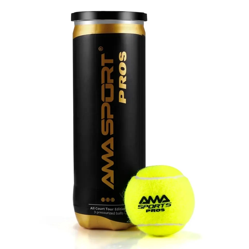 Bolas de padel pressurizadas AMASPORT projetadas para eventos de torneio tecido de lã premium para durabilidade acessórios de bola de tênis de padel