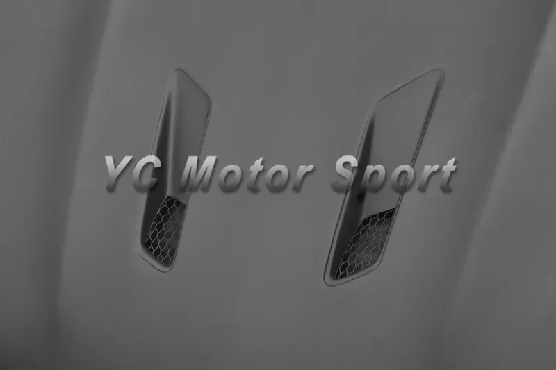Car Accessories FRP Fiber Glass Black Series Style Hood Bonnet with Hood Vents Fit For 2012-2013 W204 C63 AMG Sedan Coupe