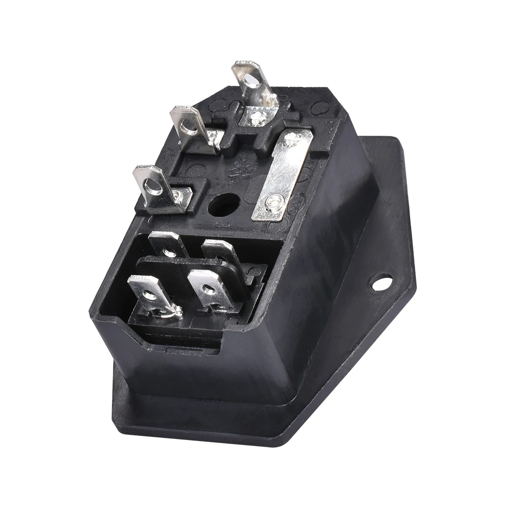 10A250V Einlassmodul Stecker Wippschalter Netzschalter AC Steckdose mit rotem Dreifach-Wippschalter Fused Modul Stecker für 3D-Teil – Detail 18