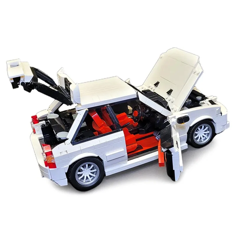 New 90s Civic Type-R (EK9) MOC-152864 Race Car Model Buiding Creators Block Bricks Educational Toys for Children Birthday Gifts