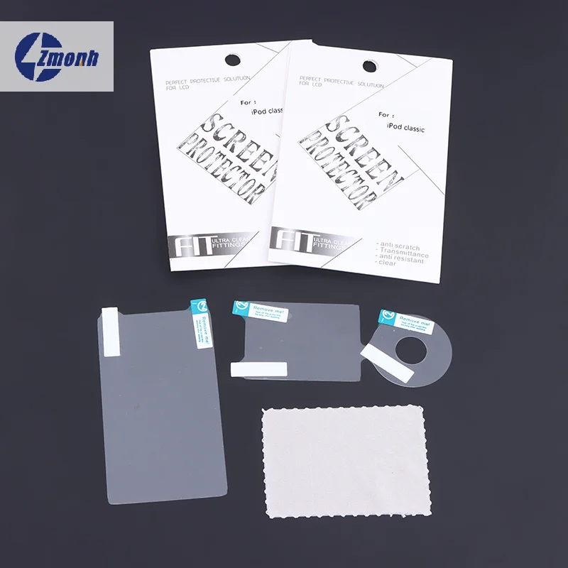 New！Clear Protector Film For IPod Classic 6th 7th 80GB 120GB 160GB Protective Case Cover (Screen + Turntable + Back Cover Film)