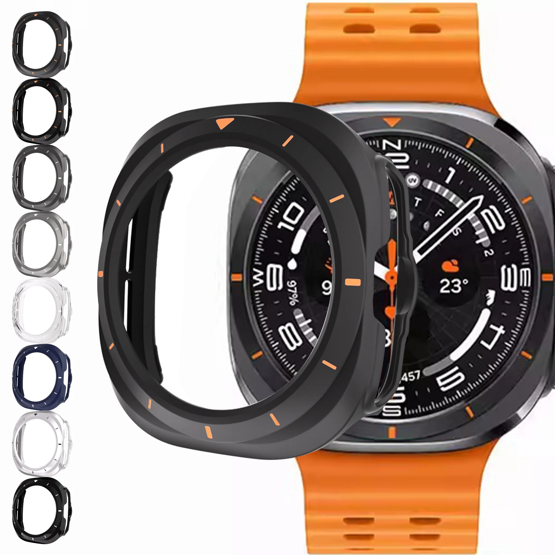 Para Samsung Galaxy Watch 7 Ultra 47mm reloj inteligente PC carcasa protectora reloj 47mm marco funda protectora carcasa de parachoques