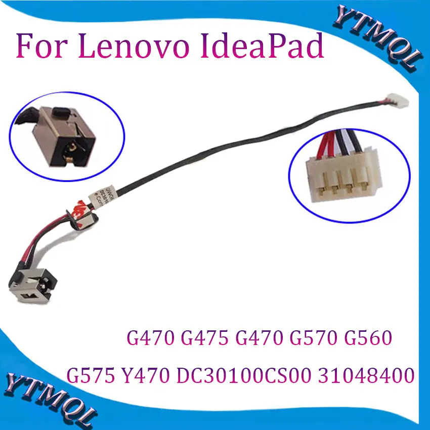 1-10Pcs Brand New DC Power Jack Porta For Lenovo IdeaPad G470 G475 G570 G575  Y470 DC30100CS00 31048400 DC Power Jack Porta