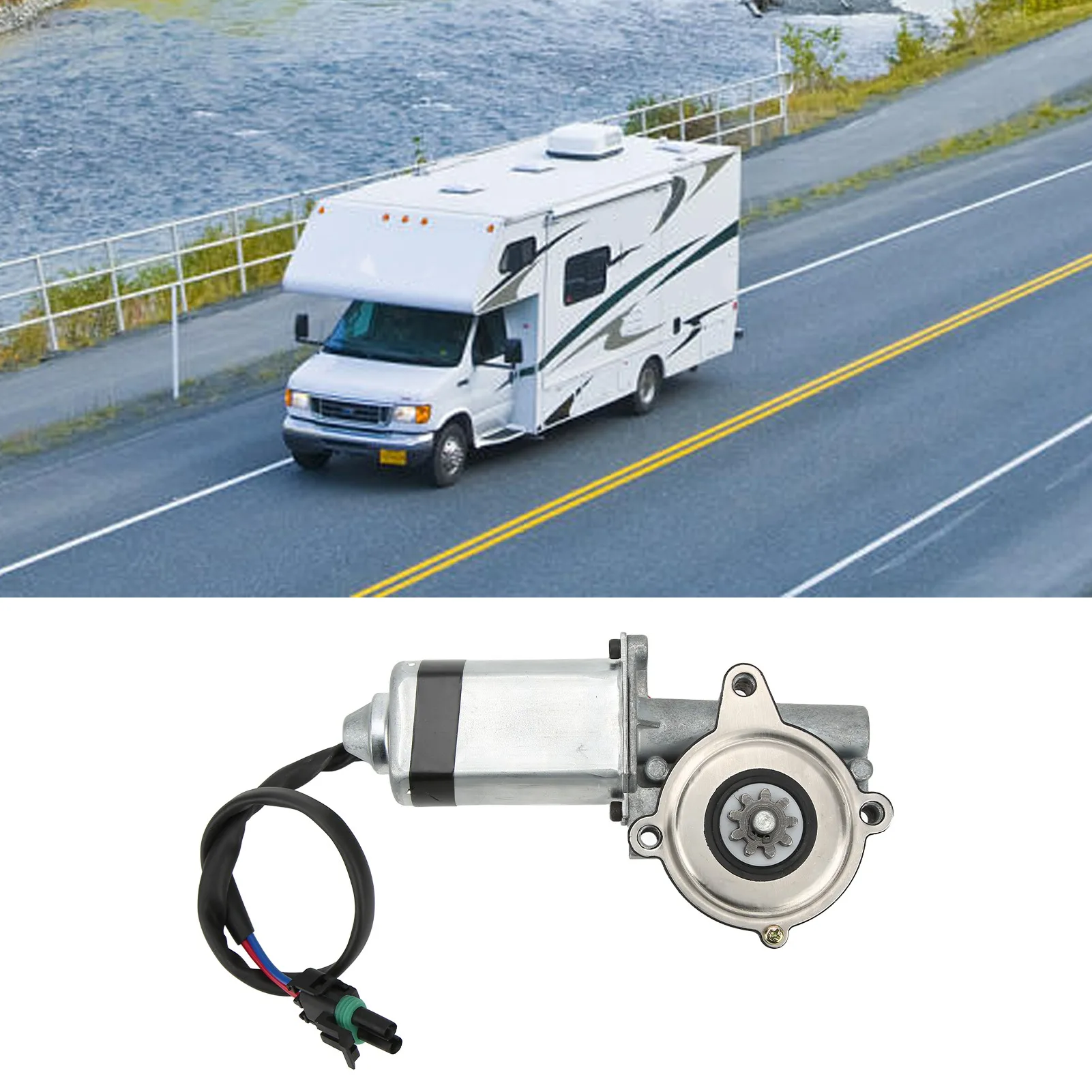 RV Step Motor 1820124 Electric Entry Step Motor Replace 369506 300‑1406 1636669 for Motorhome RV