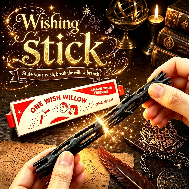3D Printed Black Wishing Willow Prop 13cm Wishing Magic Stick Ornament Obsession Willow Decor Figurine Display Gifts