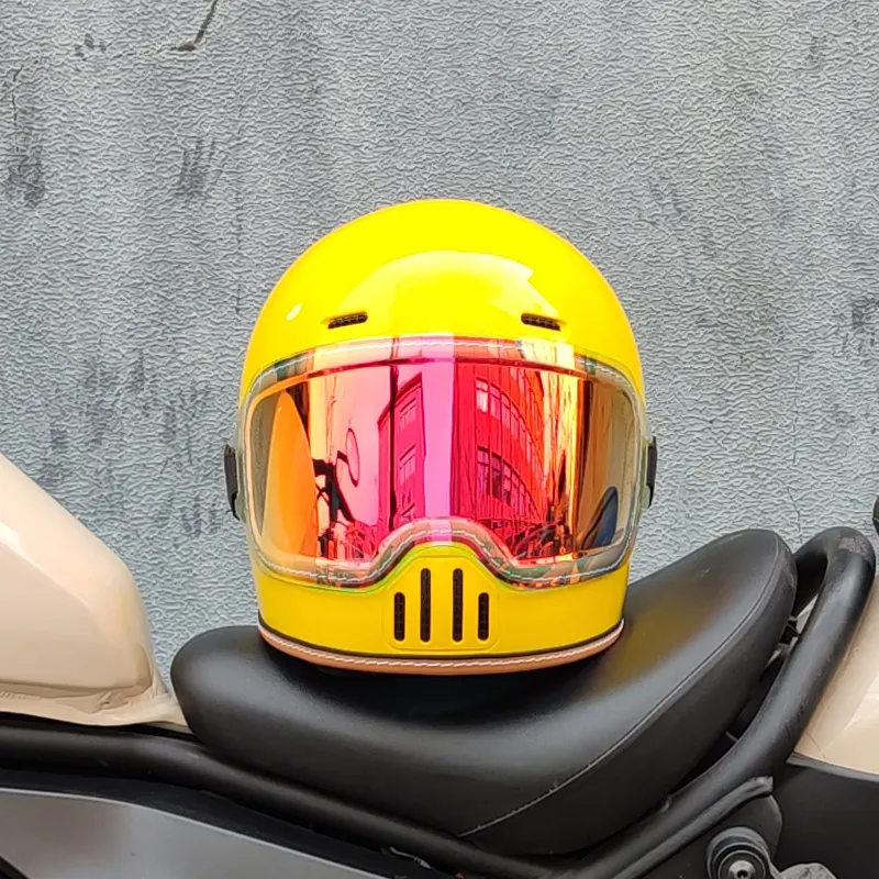 ORZ CE DOT Approved Retro Full Face Motorcycle Helmet Four Seasons Bluetooth Compatible Unisex Cruiser Street Bike Casco Moto
