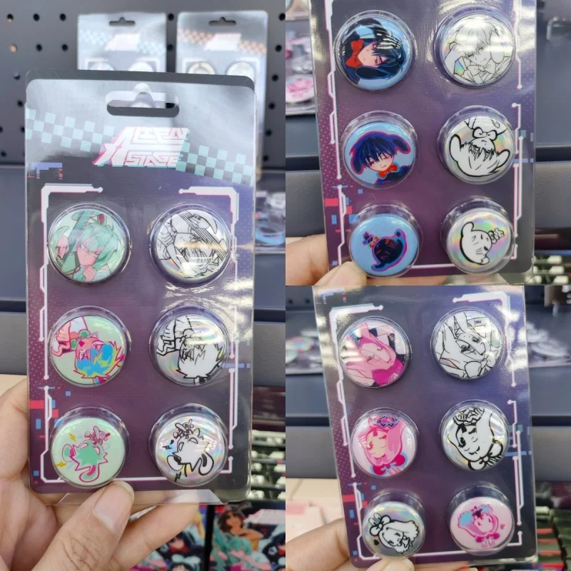 

Слепая коробка с изображением кролика инопланетянина - набор значков и фасоли, блестящий тиснение Mizi/Sua, коллекционная голограмма, отделка для рабочего стола, подарок-сюрприз