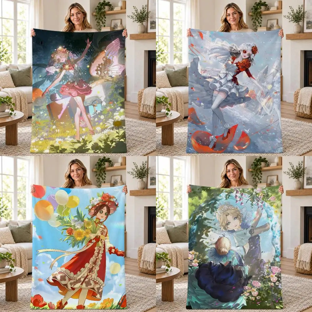 Game Popular Identity V Throw Soft Warm Flannel Throw Blanket for Sofa Bed Office Home Holiday Gift All Season