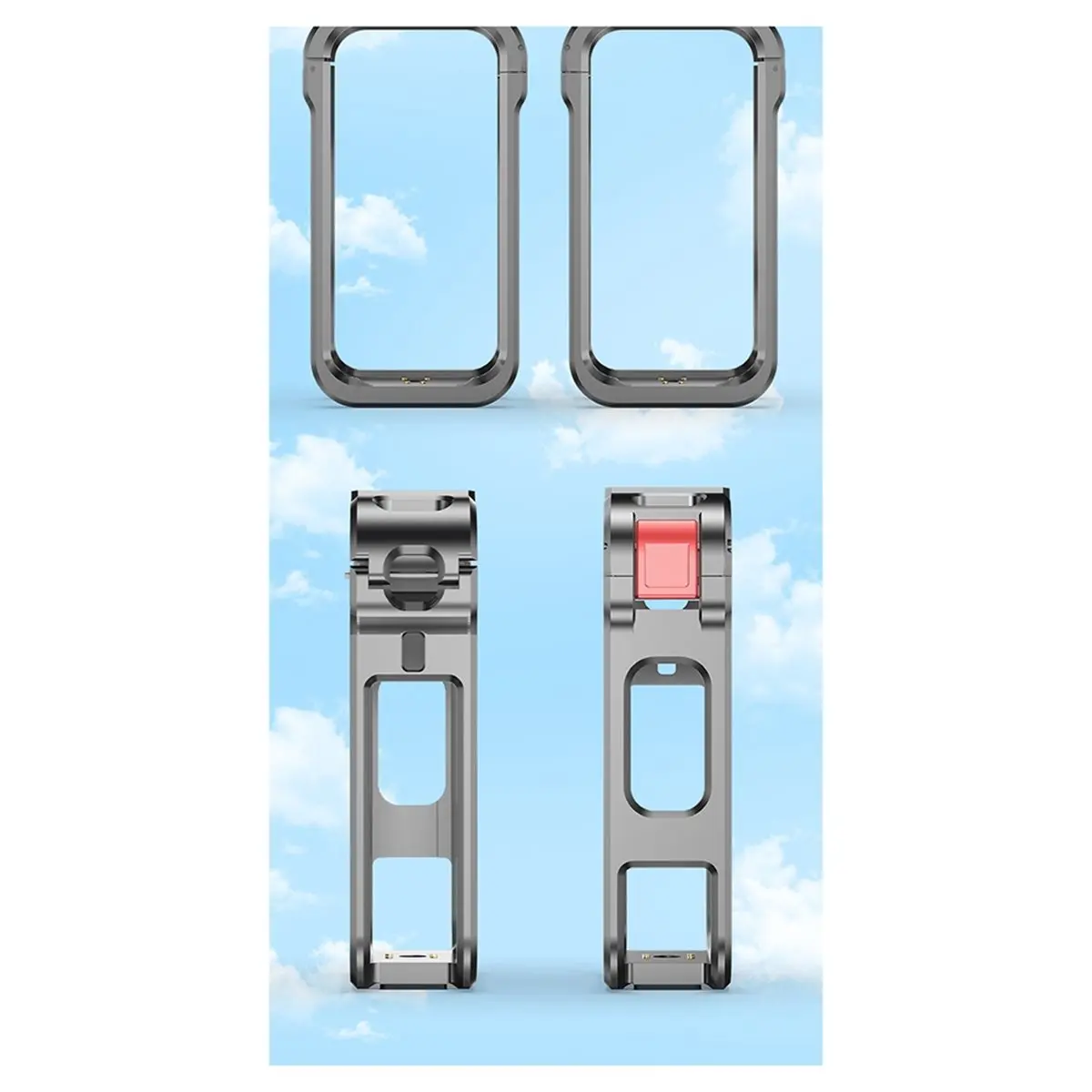 Aluminum Alloy Protective Case for X6 Camera, Metal Housing Frame Shell with Mounting Base, Anti-Drop Cage