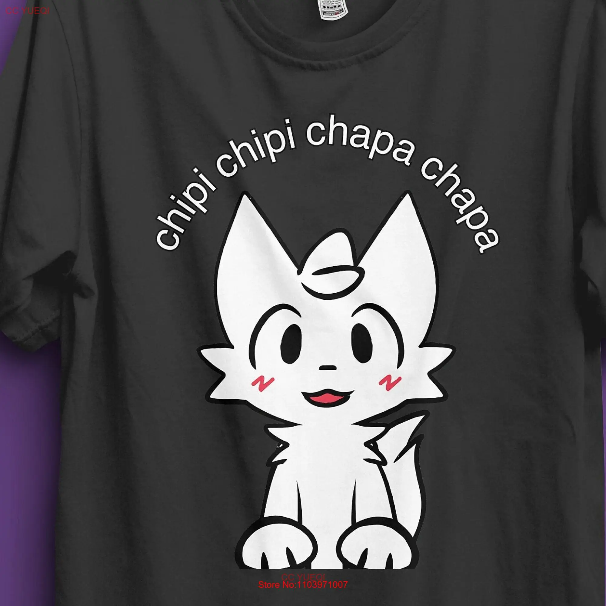 Chipi chapa caT Футболка meme Dubidubidu gif смешной длинный или короткий рукав