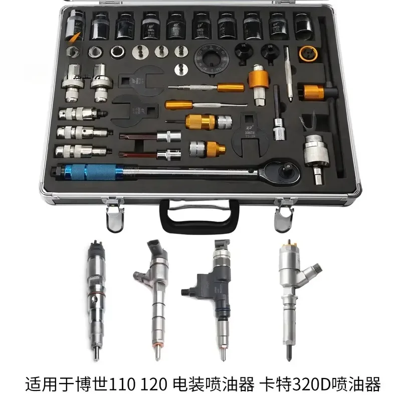 42 Pcs Kit Of Common Rail Injector Disassembly Tools Suitable Denso And Other Common Rail Injectors