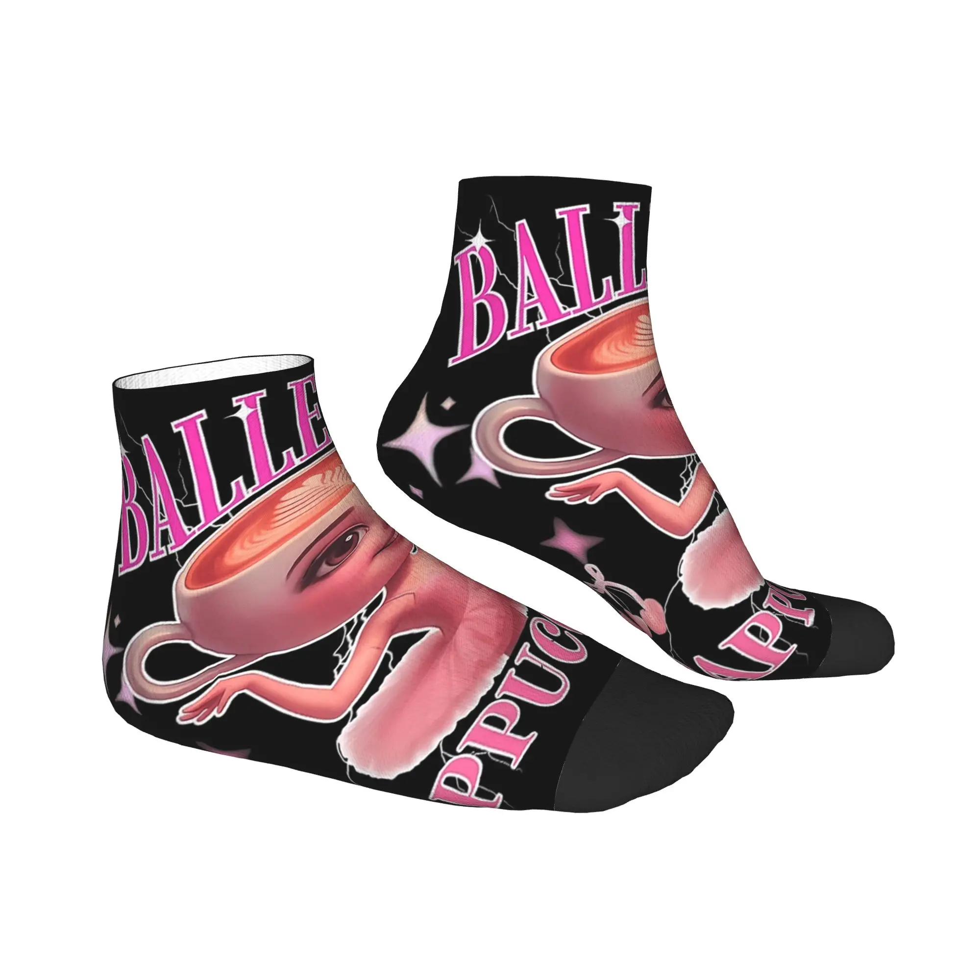 Calcetines informales de bailarina capuchino italiano Brainrot para hombre, calcetines tobilleros suaves a la moda, calcetines antideslizantes de diseño para deportes al aire libre de primavera