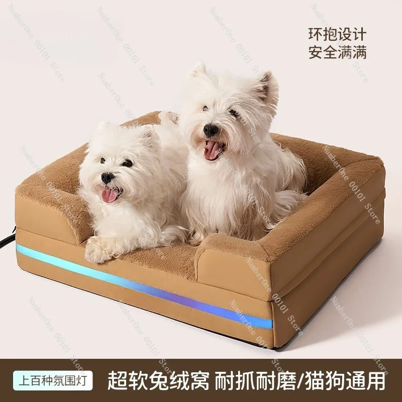 Constant Temperature Pet Heating Pad Safe Energy Saving Washable Warm Mattress for Dog House Cat Bed Winter Heated Nest Cushion