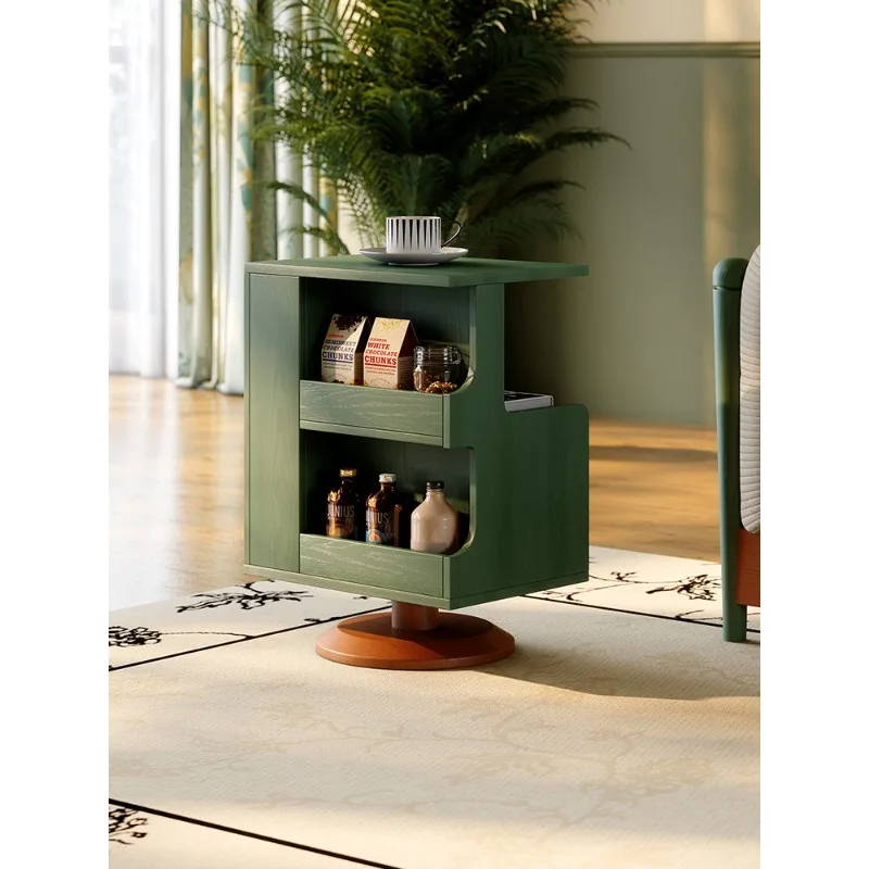 Sofa side cabinet, tea table, French retro style, rotatable edge