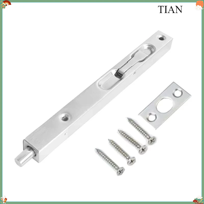 Stainless Steel Cabinet Door Bolt Sliding Lock System For French Doors 7Inch Length Flush Bolt French Door Lock