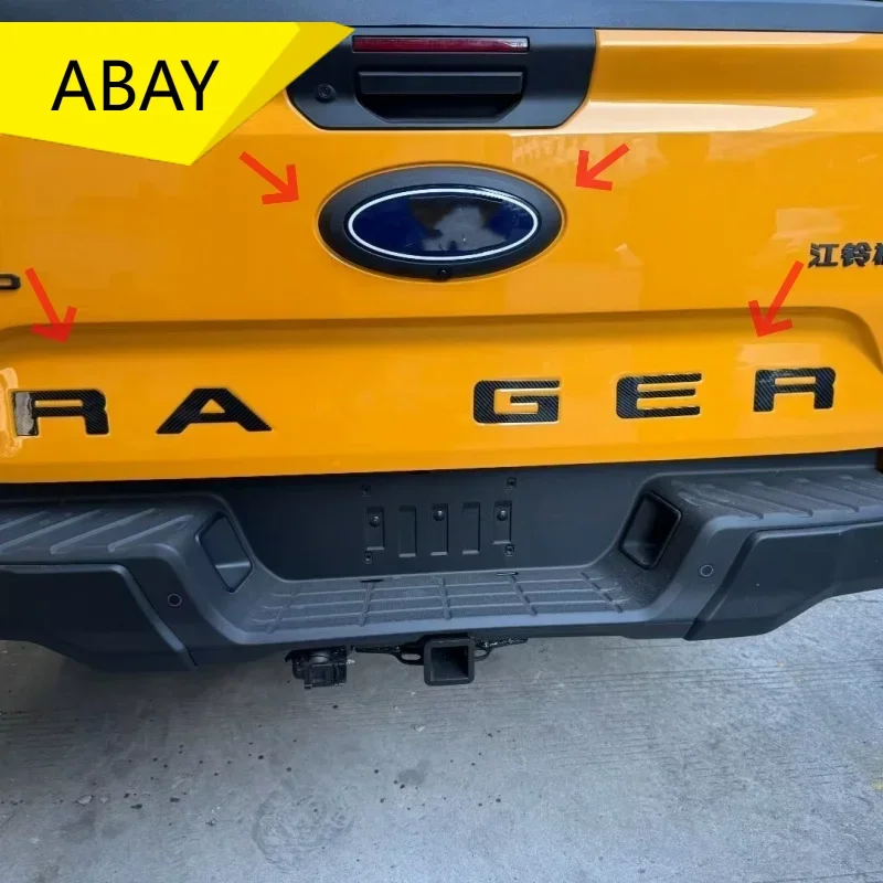 

ABS автомобильная эмблема задней двери, накладка для Ford Ranger 2023 2024, автоматический задний багажник, логотип, круговое кольцо, центральный декор, логотип, аксессуары