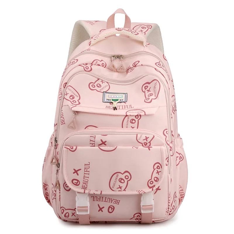

Cute print School Bags for Teenage Girls Oxford Schoolbag Student Book Bag Fashion Black Pink Teen School Backpack Mochila