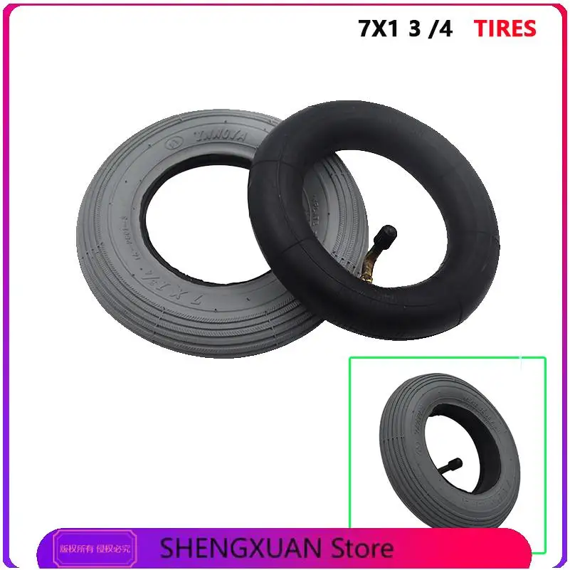 New Thickened and Non-Slip 7x1 3/4Inner Tube Outer Tyre Pneumatic Tires for 7 Inch Electric Wheelchair Front Wheel Accessories