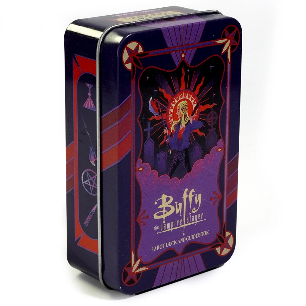 Buffy the Vampire Slayer Tarot Deck In A Tin Box Metal Box 78pcs Cards with paper Guidebook Gold-Gilded Edges Hardcover Edition