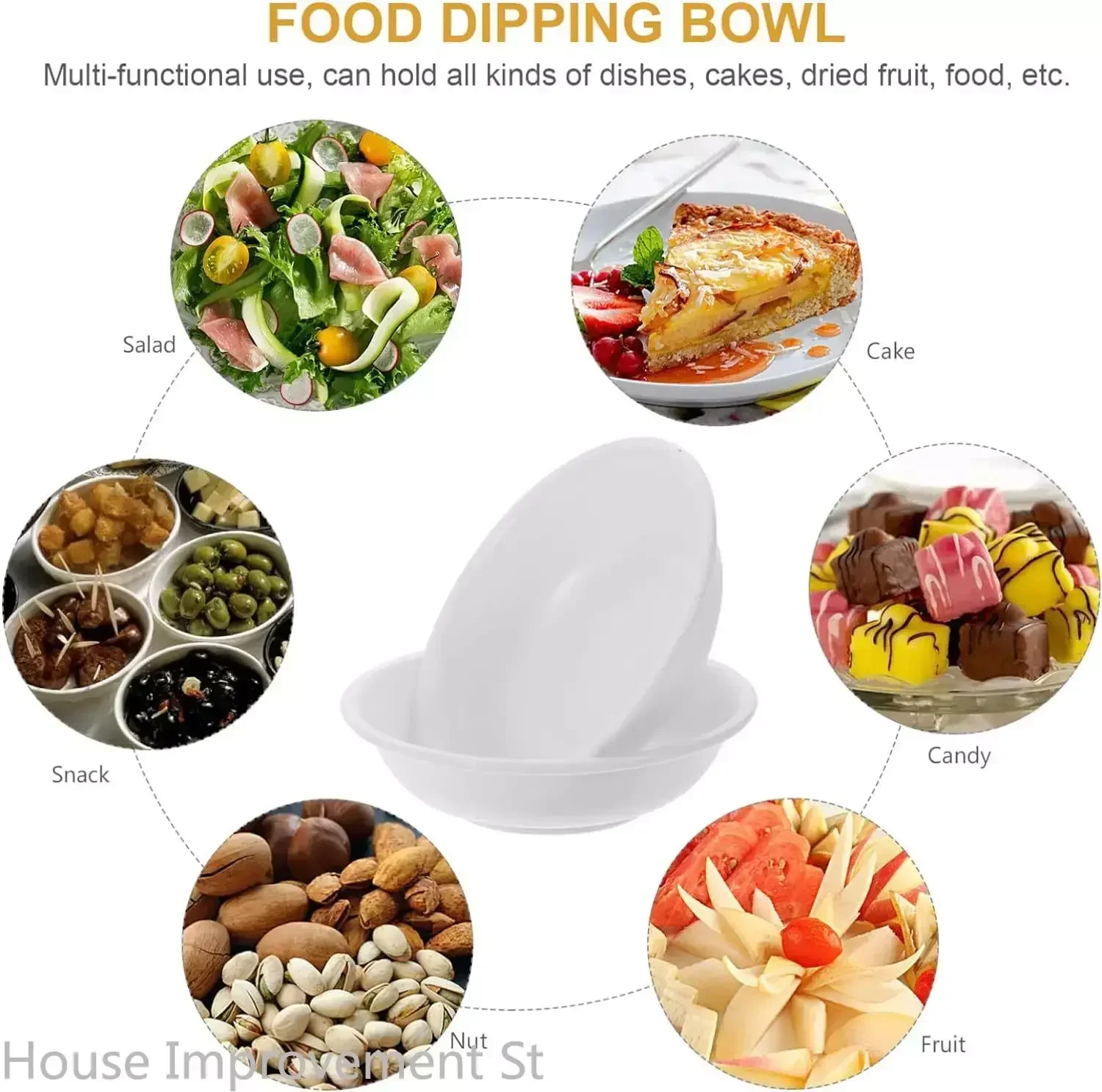 40 Pack Asian Sauce Bowls for Ketchup BBQ Condiments Appetizer Soy Sauce Dishes Set Seasoning Dishes Sushi Dipping Bowls