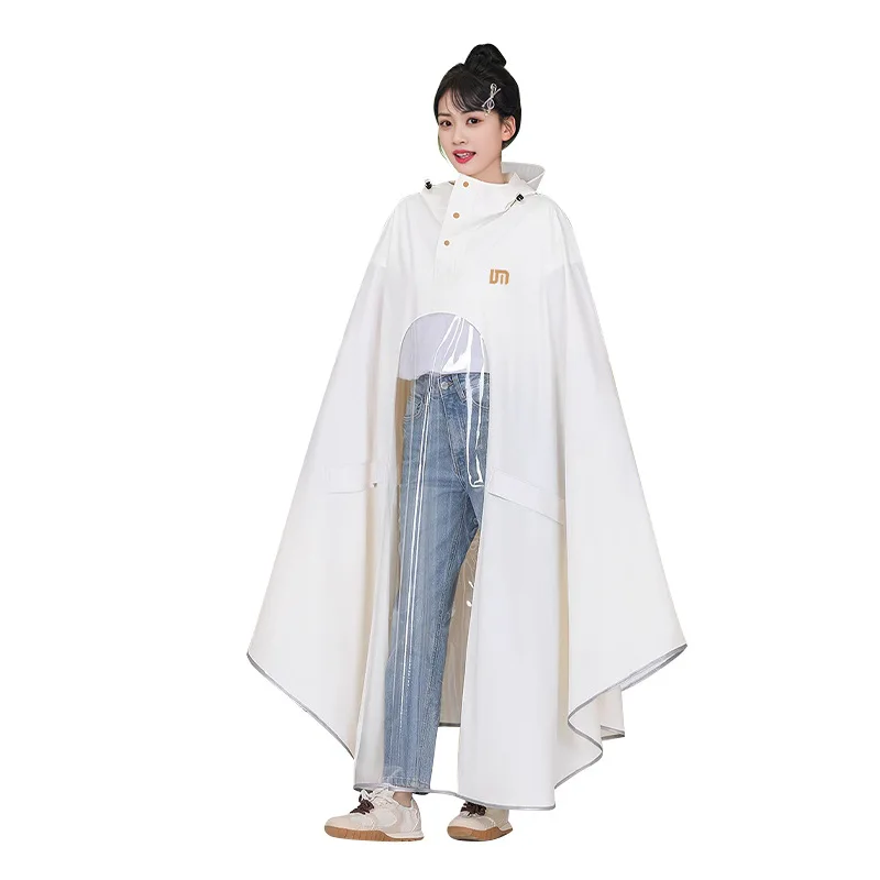 Electric Car Raincoat Household Integrated Electromobile Adult Wear Long Body Rain Cape Rainproof Waterproof Thickened Poncho