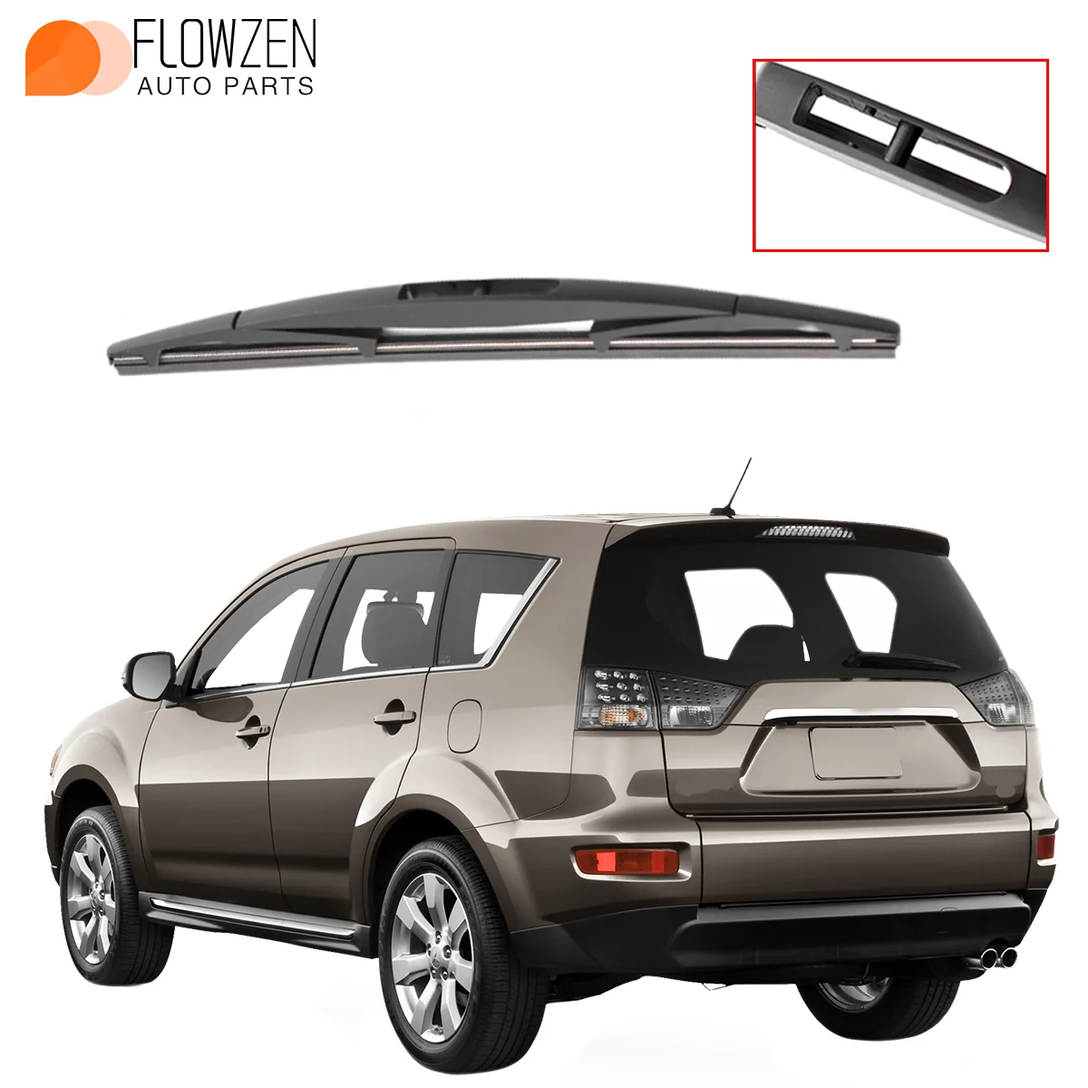 Limpador de para-brisa traseiro de 12 polegadas, 1 peça para mitsubishi outlander 2012-2020, lâmina de limpador de para-brisa, acessórios para carro