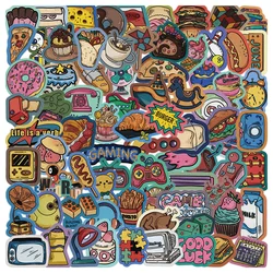 80pcs Vintage Carnival Graffiti Stickers For Stationery Phone Scrapbook Craft Supplies Scrapbooking Material Guitar Sticker