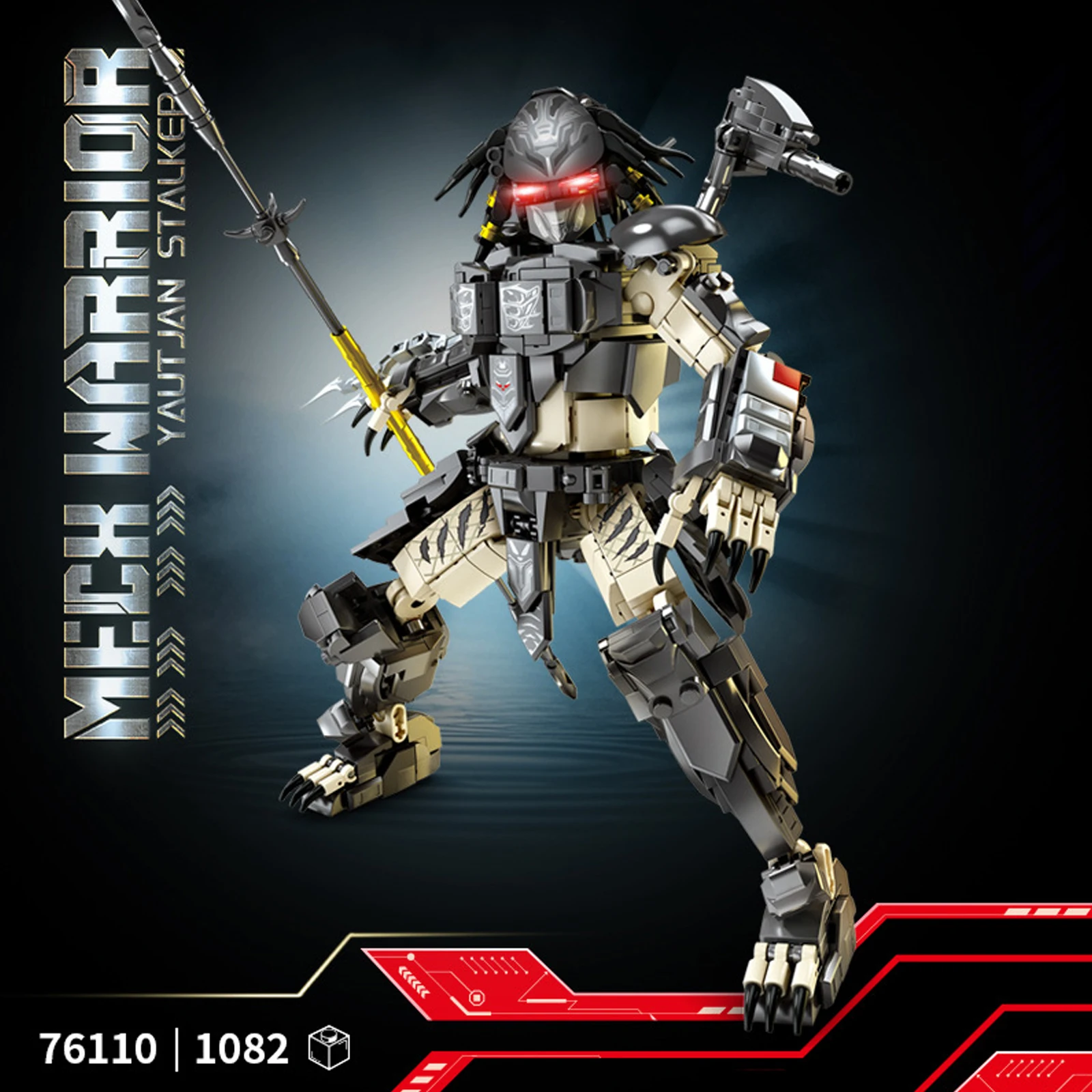 

1082PCS Alien Beast Monster Figure Model Building Blocks Alien Mecha Warrior Aseembly Toy Desktop Ornaments Boys Creative Gifts