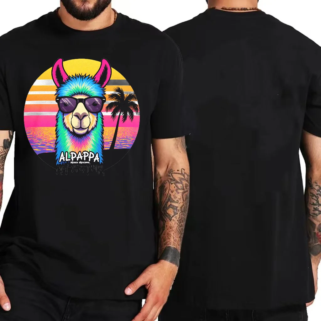 تي شيرت - كاجوال برقبة دائرية من القطن صيفي بأكمام قصيرة للرجال والنساء المراهقين والرجال مطبوع جديد للجنسين