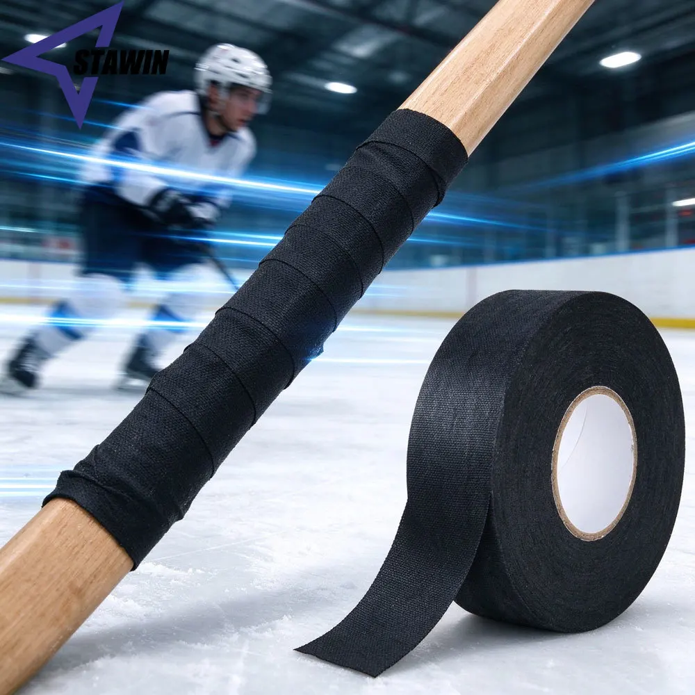 1/2/3/4/5Rolls Athletic Hockey Fabric Grip Tape, Waterproof Anti-slip Handle Wrap 2.5cm x25m, Multipurpose Cloth Tape Ice Hockey