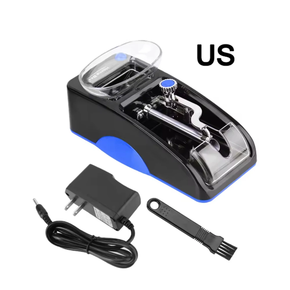 Máquina laminadora de cigarrillos portátil, inyector de tabaco eléctrico delgado de 6,5/8mm, accesorio para fumar, compatible con enchufe UE, EE. UU. y AU