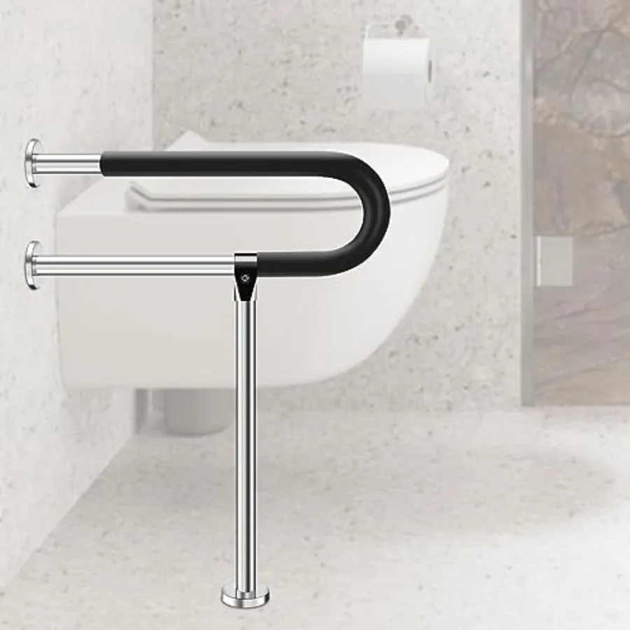 

Поручни из нержавеющей стали 23,6 дюйма для ванной комнаты, опорные поручни для безопасности инвалидов и пожилых людей, устанавливаемые на стены, модель B