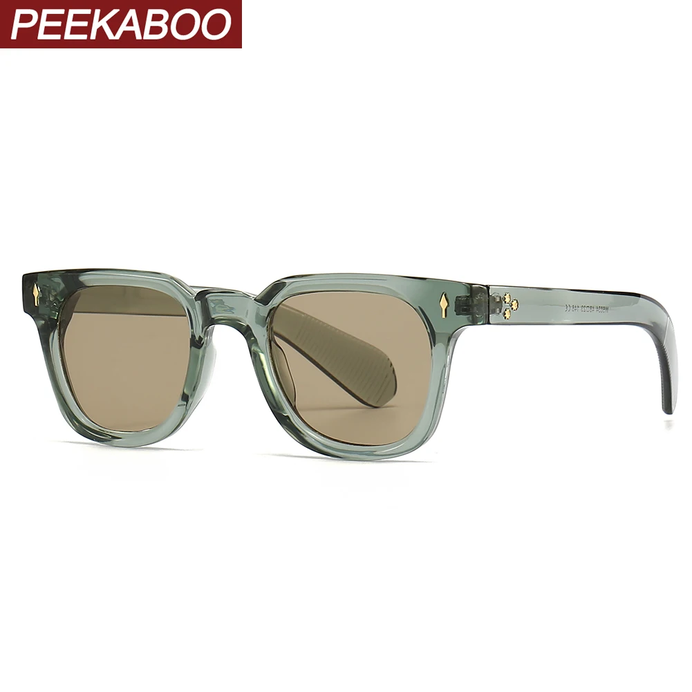 Peekaboo hot selling square frame sunglasses for men unisex retro sun glasses for women orange green black female accessories