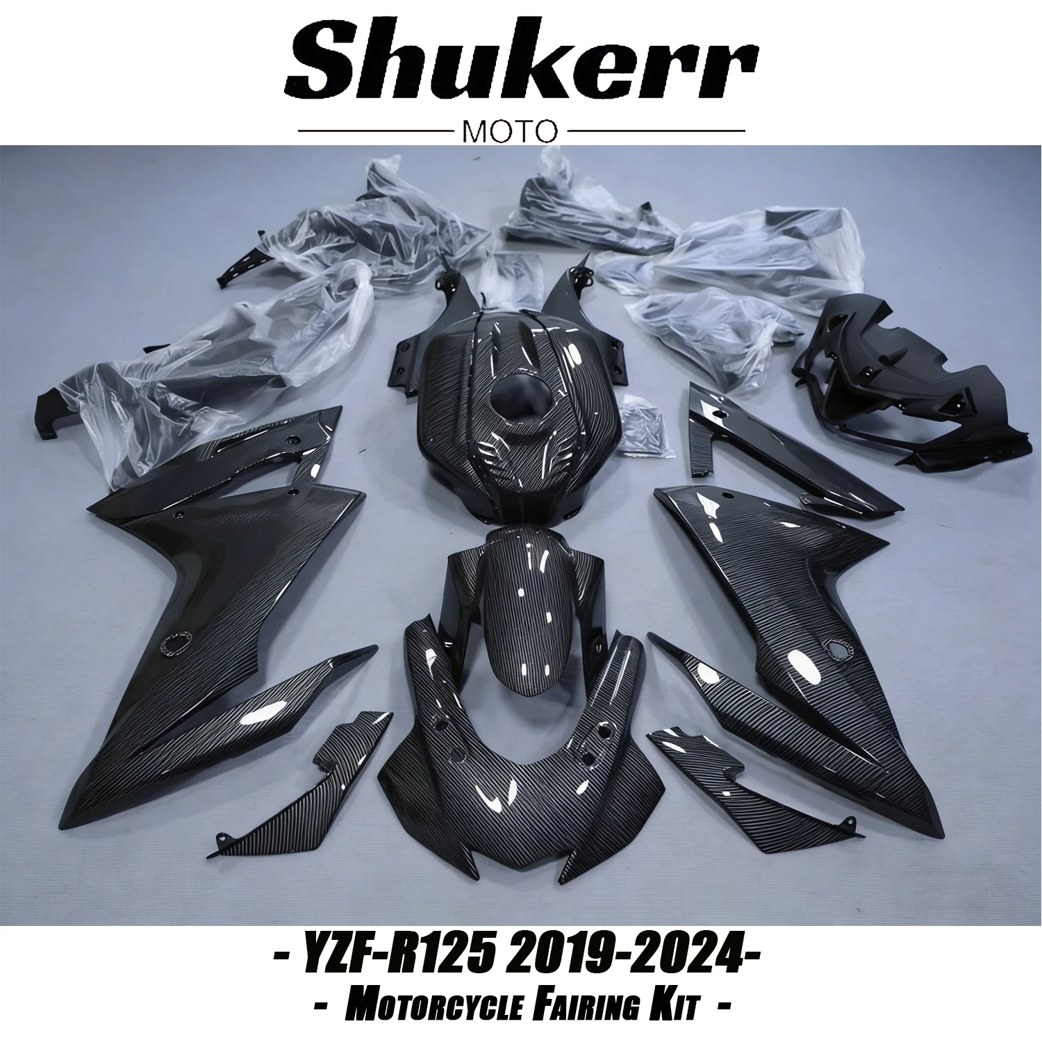 

Fit for Yamaha Yzf R125 Yzf-R125 2019-2022 Carbon Fiber Pattern Plastics Fairing Kit Injection Mold Bodywork Panel Kit 2020 2021
