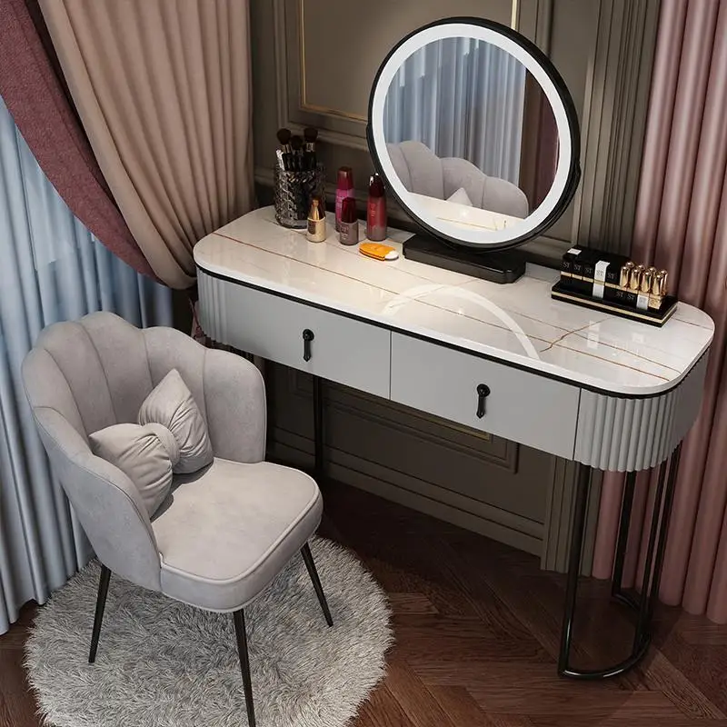 

European Luxury Design Dressing Table Organiser Girl Makeup Classic Drawers Dressing Table Bedroom Mirror Rome Furniture