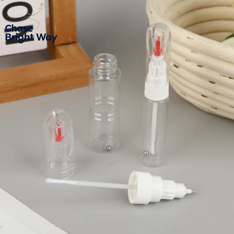 1/5Pcs 2 In 1 Needle Brush Dual-use Nail Polish Pen Empty Bottle Touch-up Paint Bottles Paint-mending Pen Dotted Pen+Drawing Pen