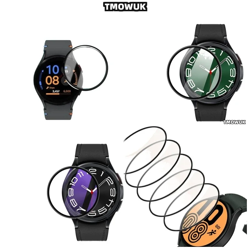 

Для Samsung Galaxy Watch 4, 5, 6, 7, защитная пленка Ultra FE PRO, изогнутая мягкая полноэкранная крышка