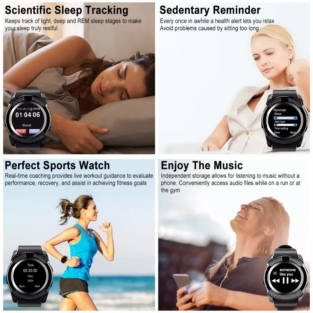 Support SD Card SIM Card Music Camera Smartwatch For Men Bluetooth Call Sports Fitness Smart Watch