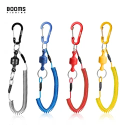 Booms Fishing MRC Magnetic Release Clip Net Holder with Fishing Tool Coiled Lanyard 1.5m Black