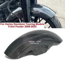Carbon Fiber Motorcycle Front Mudguard For Harley Touring Models Road King Street Glide 2009-2023 Front Fender Protector Cover