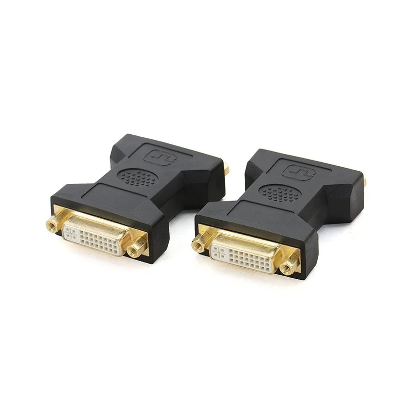 DVI to DVI adapter Female to Female Converter Gold Plated DVI 24+5 F-F Connector High Quality DVI Joiner Adaptor