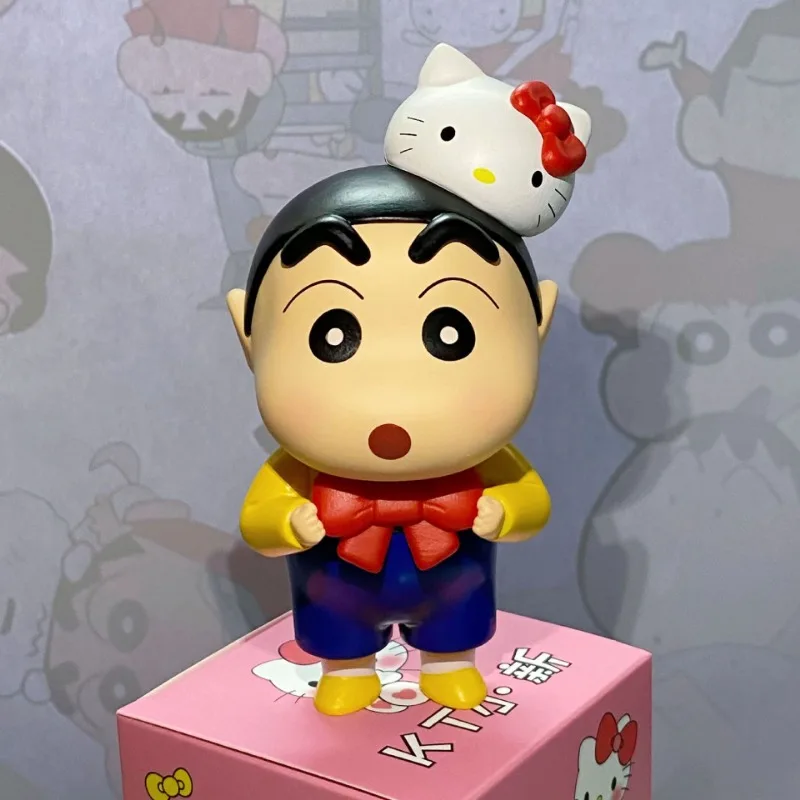 อนิเมะสีเทียน Shin-Chan ฟิกเกอร์การ์ตูน COS เครื่องประดับเด็กน่ารักของเล่นเด็ก Kawaii รุ่น Q KT เครื่องประดับตุ๊กตาของขวัญ