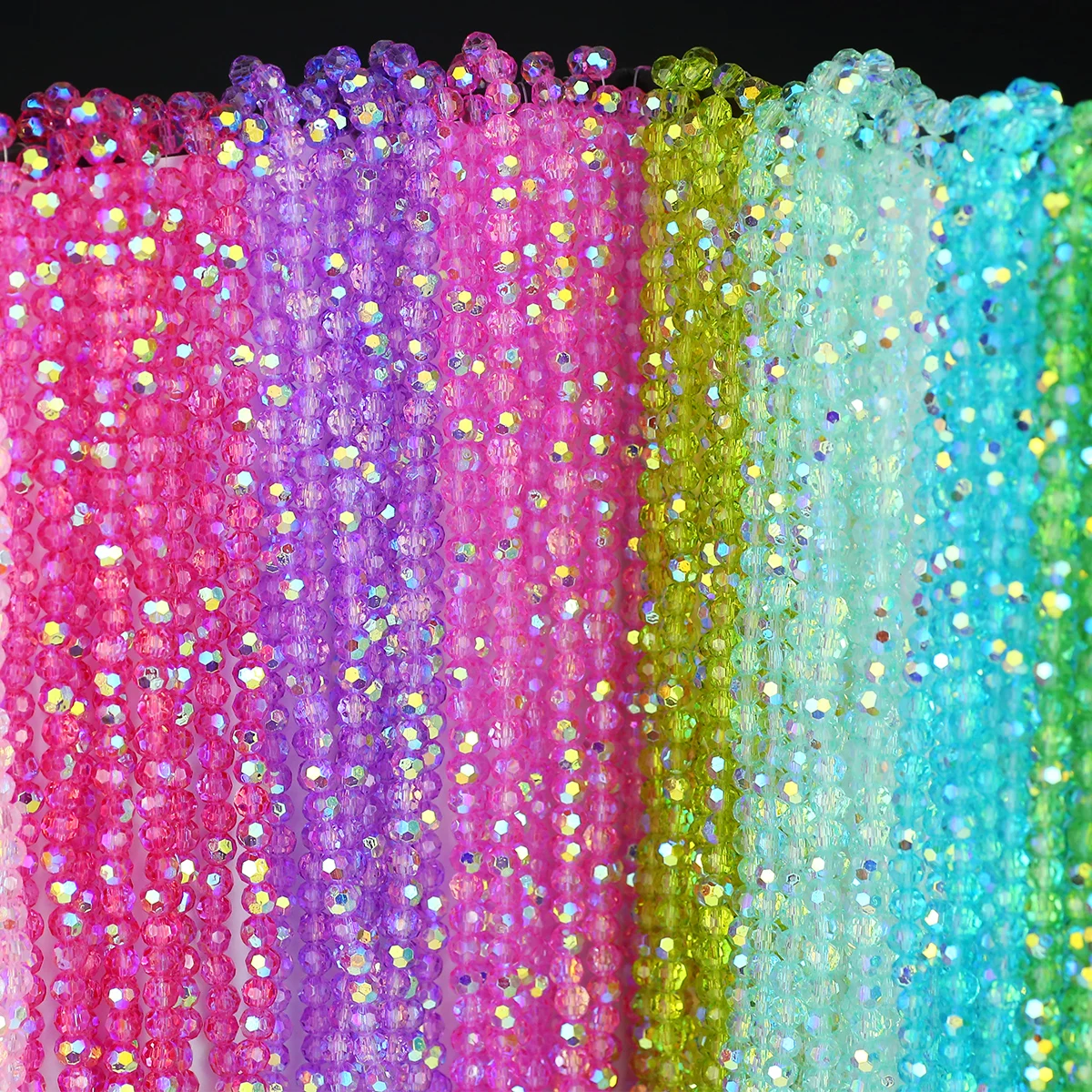 Perles de cristal tchèque en forme de Football, 3/4/6mm, entretoises rondes en verre, perles amples pour la fabrication de pendentifs de bijoux à bricoler soi-même, Bracelet et collier