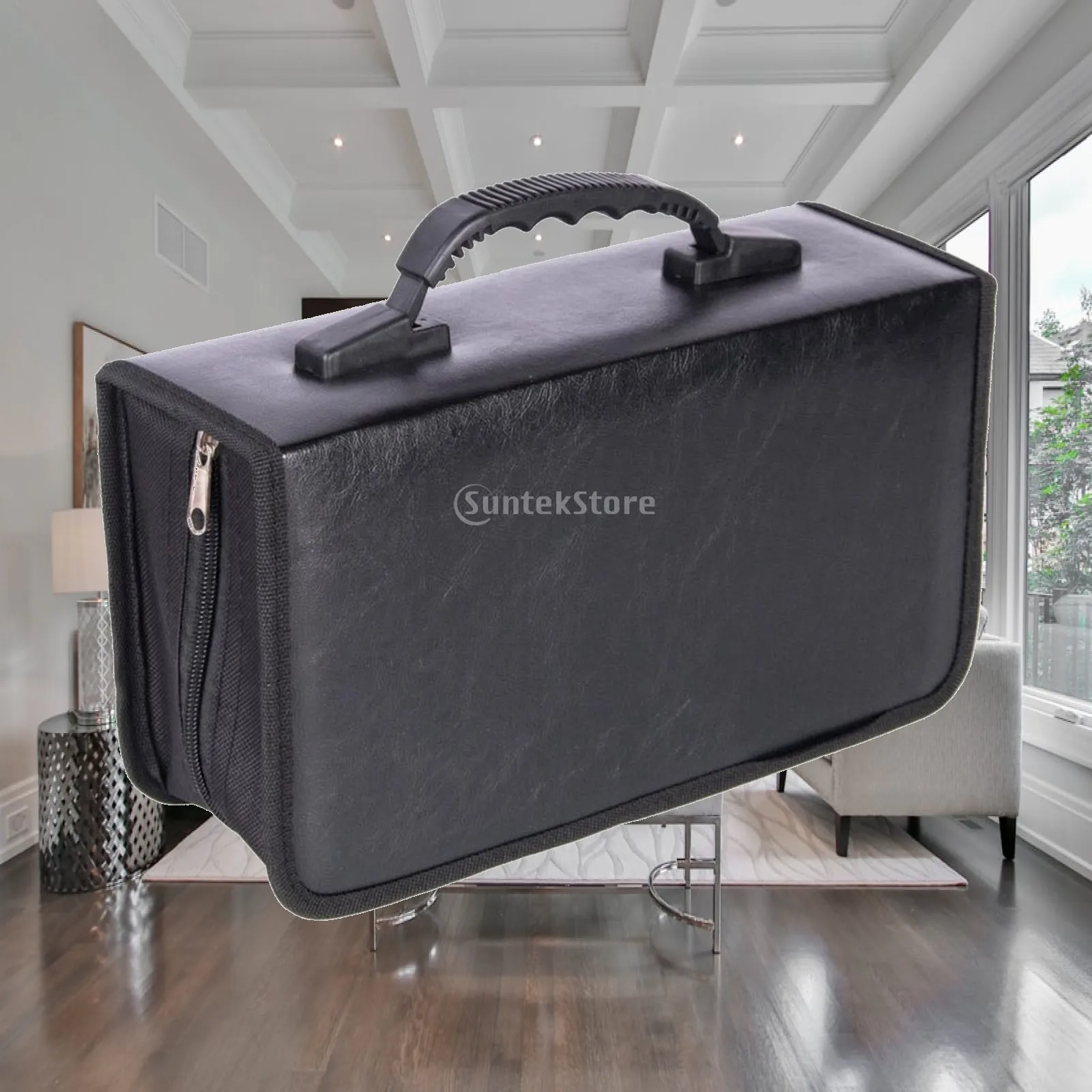CD Carrying Case Safeguarding 128 Capacity CD Holder Long-Lasting Space-Saving for Music Lovers, Travel, Car