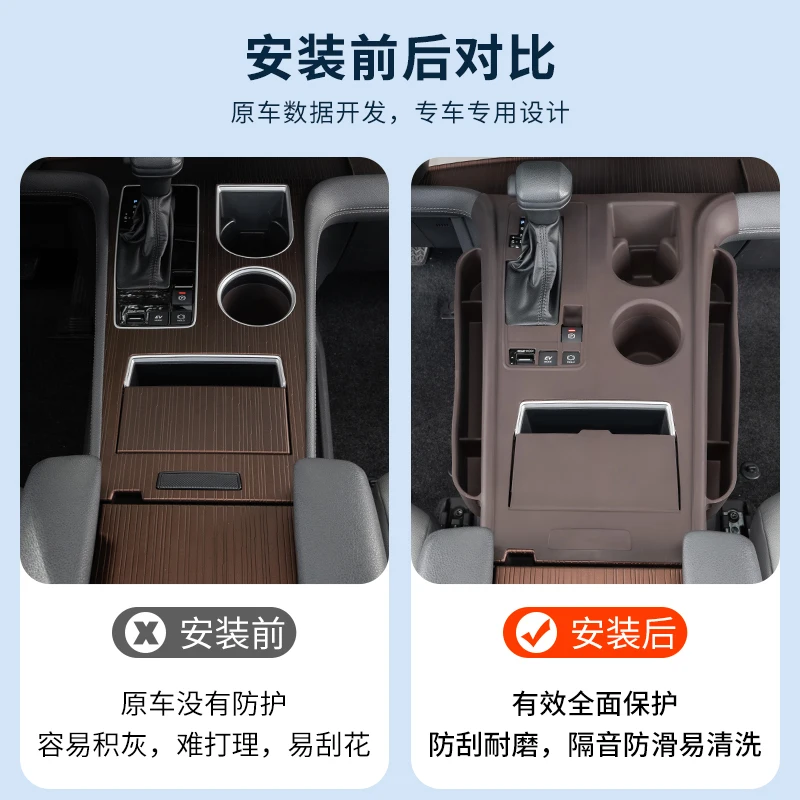 

Силиконовая защитная накладка, декоративный аксессуар для центральной консоли Toyota Sienna/Granvia, панель рычага переключения передач